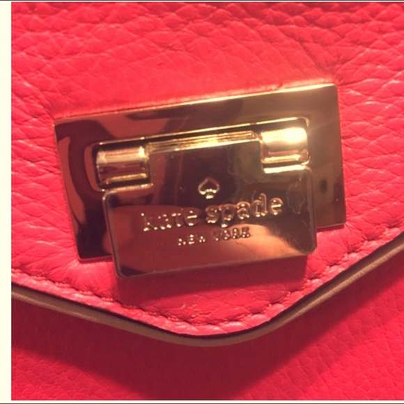 Laurel Pink and Beige Leather Satchel - Picture 6 of 6